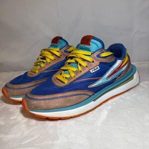 FILA x Dragon‎ Ball Super Goku Sneakers Women's 6.5 Blue Yellow Anime Collab